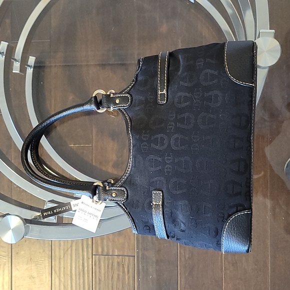 NWT Etienne Aigner black logo mini satchel with detachable strap. - Picture 5 of 10